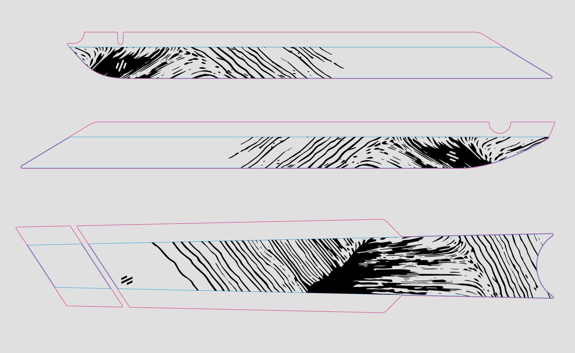 SCOR Spare Parts | Sticker Kit 4060 Z by Slicy CASCADE BLACK